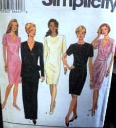 9352 Simplicity  SS-LS SILKY DRESS LENGTHS DRAPE OR NOT PATTERN 6-16 2 sizes choice uncut